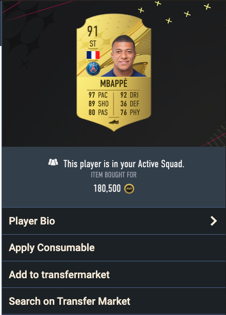 Mbappe fifa player snipe