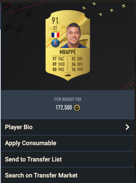 Mbappe fifa player snipe